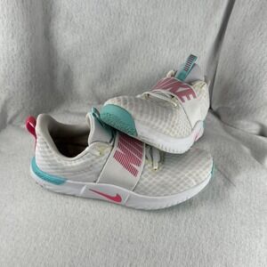 Nike Renew Size 10 Women's Training Shoes Running White W/teal & Pink